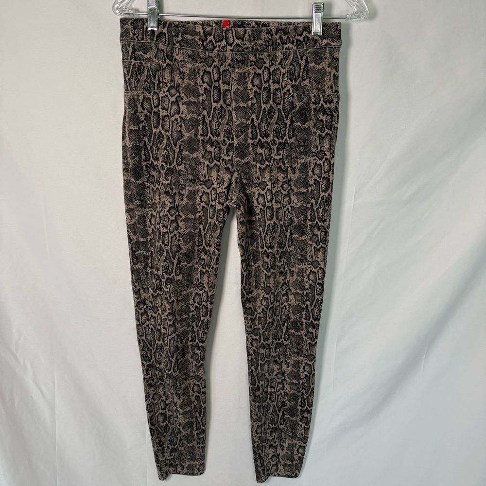 SPANX Jean-ish Snake Print Ankle Leggings - Brown Black Size Large